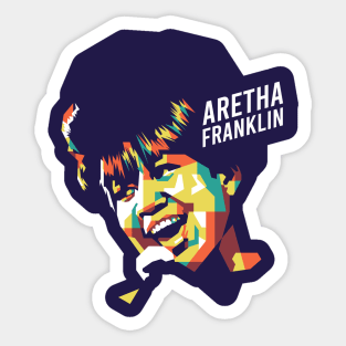 Aretha Franklin on WPAP Art Sticker